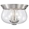 Nuvo Boliver 3-Light Flush Mount Brushed Nickel Clear Seeded Glass 60/7808 - alternate 7